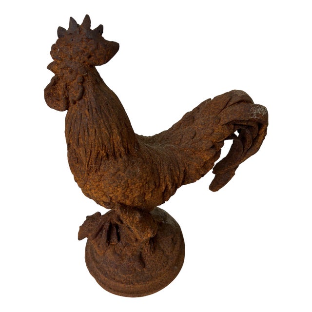 Cast Iron Rooster Figure For Sale
