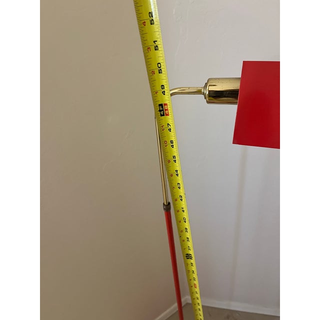 Mid-Century Modern 1970s Red Lamp Attributed to Stilnovo for Stilux For Sale - Image 3 of 12