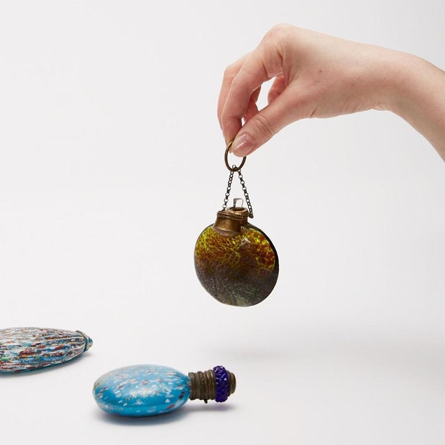 Late 19th Century Venetian Sent Bottles from Artistica Barovier, Set of 4 For Sale - Image 5 of 12