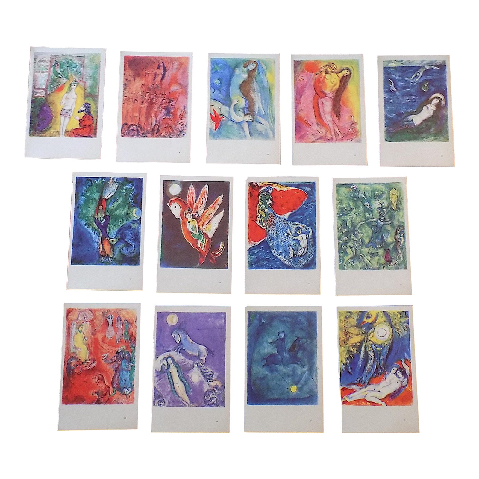 Vintage Mid Century Modern Diminutive Marc Chagall Abstract Lithographs ...