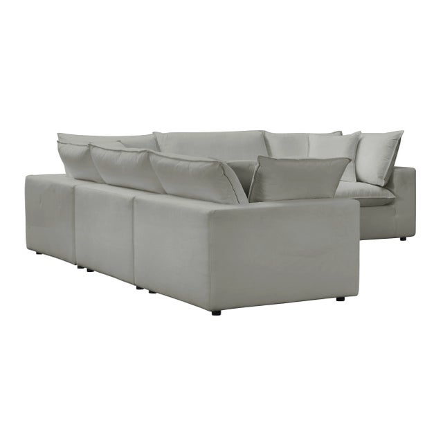 Boho Chic Cali Slate Performance Fabric Modular L-Sectional For Sale - Image 3 of 7