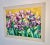 Field of Purple Irises Collage Painting For Sale - Image 4 of 6