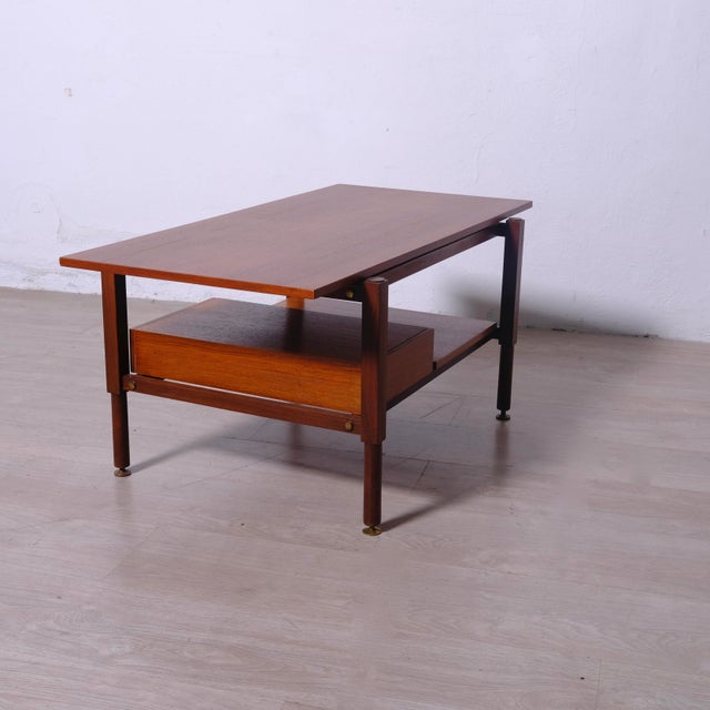 Teak Coffee Table with Drawer, 1960s For Sale - Image 6 of 12