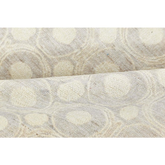 Contemporary circular design handmade silk rug by Doris Leslie Blau. Size: 9.9" × 13.9" (297 × 419 cm). While silk is most...