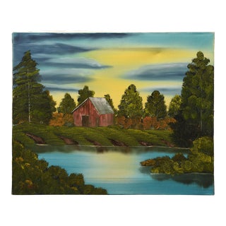 1970s Tranquil Evening, Oil on Canvas For Sale