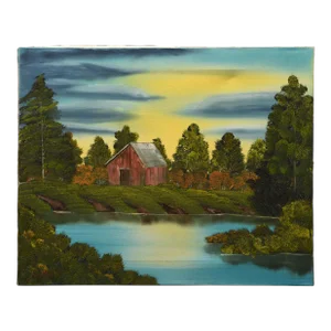 1970s Tranquil Evening, Oil on Canvas