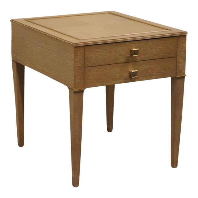 A.r.t. Art Furniture Contemporary Modern Style Pickled Wood 23" One Drawer Accent End Table For Sale