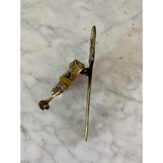Mid 20th Century Vintage Cast Brass English Chester Imp Door Knocker For Sale - Image 5 of 10