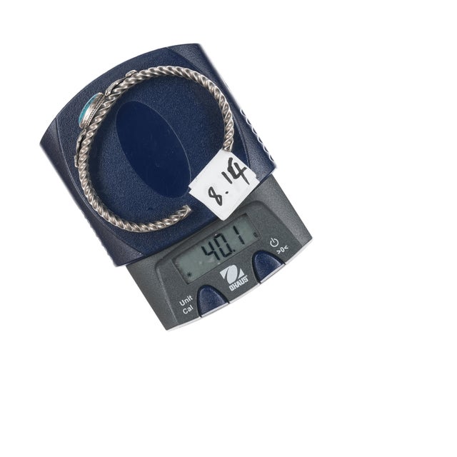 6.25" E Navajo sterling and turquoise twisted wire cuff braclet. Very well made and very sturdy for it's size. All...