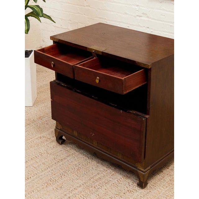 Mid 20th Century Korean Brass-Mounted Hardwood Bandaji Chest For Sale - Image 12 of 12
