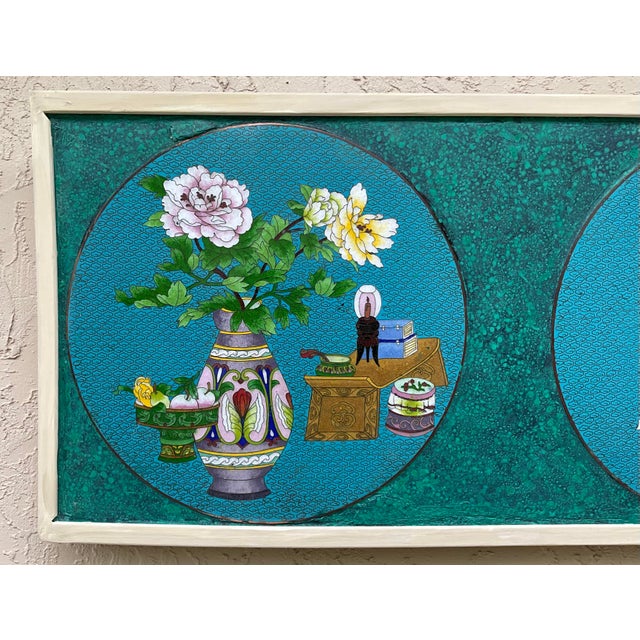 Wood Exquisite Reimagined Chinese Antique Wall Panel – Floral , Art by Joseph Malekan For Sale - Image 7 of 14