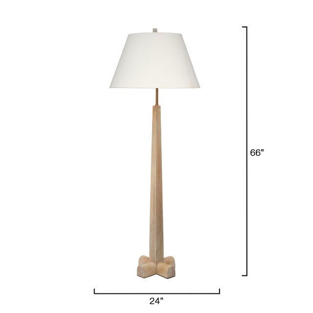 Traditional Charleston Floor Lamp, White Washed Wood For Sale - Image 3 of 6