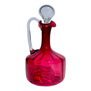 Antique Victorian Ruby Glass Decanter