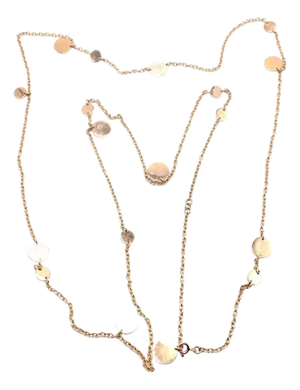 Hermes Confetti Rose Gold 42" Long Link Chain Necklace