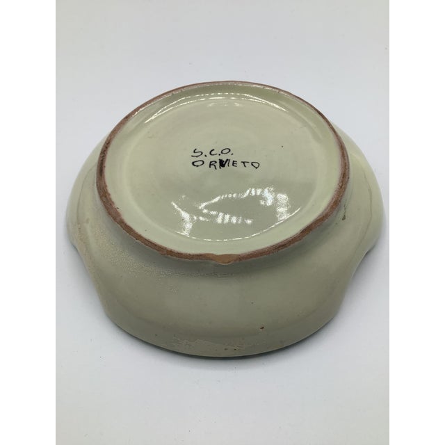 Vintage Savoy Hotel Rome Ashtray Catchall Painted Orvieto Italy Rare For Sale - Image 4 of 6