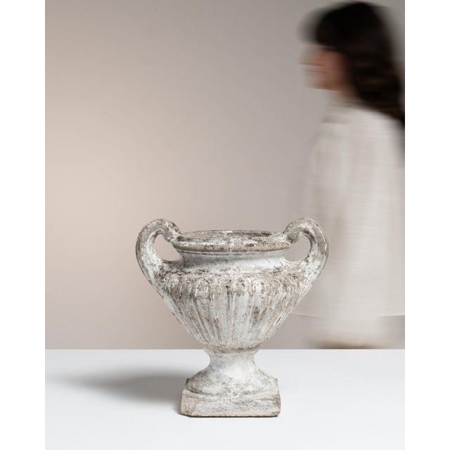 Mid 20th Century France Renaissance Cream Concrete Planter For Sale In Greensboro - Image 6 of 8