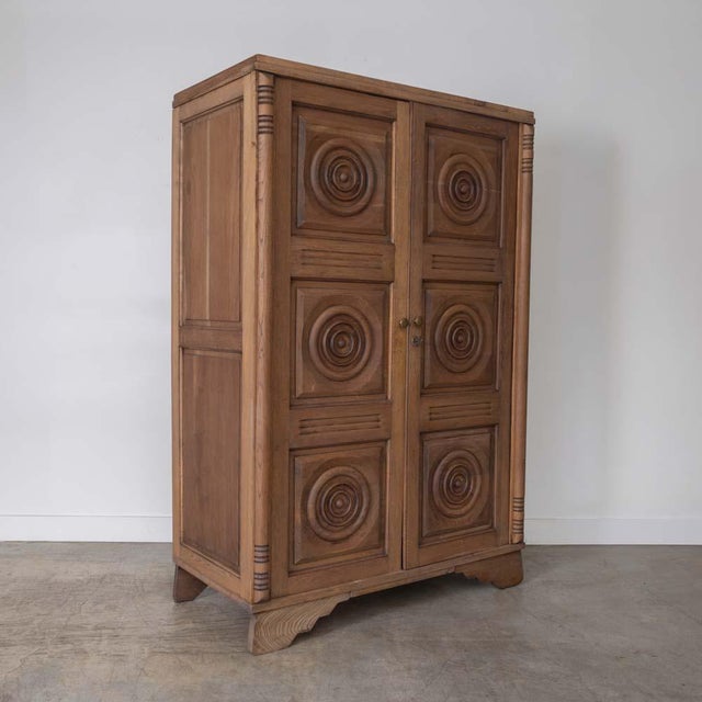 1940s French Carved Wood Cabinet by Charles Dudouyt, Attributed For Sale In Los Angeles - Image 6 of 18