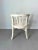 Scandinavian Barrel Chair in Original Off White Chippy Paint, Sweden, 19th Century For Sale - Image 4 of 9