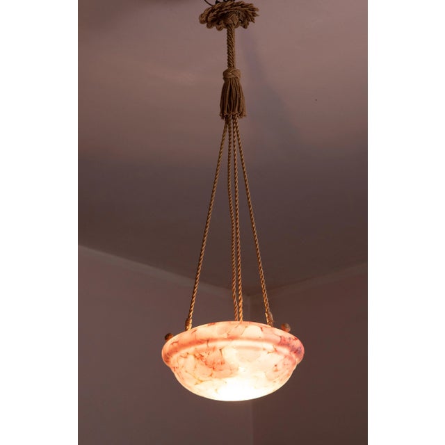 Pink Art Deco Pendant, 1950s For Sale - Image 6 of 12