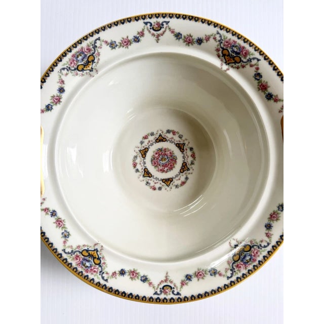 Mid 20th Century Mid 20th Century Theodore Haviland Dora Covered Vegetable Serving Dish Bowl Floral Limoges France For Sale - Image 5 of 15