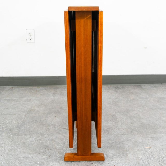 Mid Century Danish Modern Dining Table Drop Leaf Gate Leg Folding Teak MCM For Sale In Sacramento - Image 6 of 12