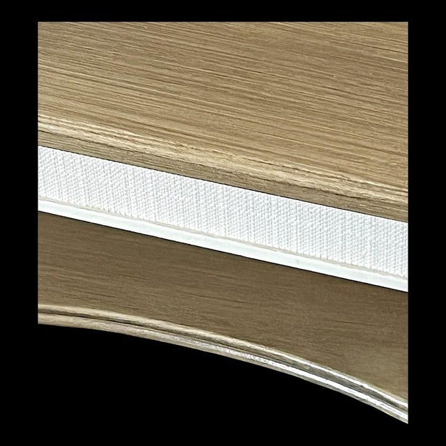 American Coffee Table With Two Tiers/Shelf and Fabric Accents in a Pottery Barn Style Finish For Sale - Image 3 of 5