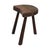 Vintage Rustic Wabi-Sabi Wooden Three-Legged Milking Stool, France For Sale - Image 9 of 18