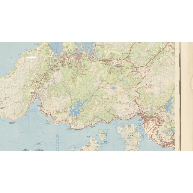 Large Two-Sheet Map of Hong Kong, Kowloon and the New Territories, 1975, Set of 2 For Sale - Image 11 of 16