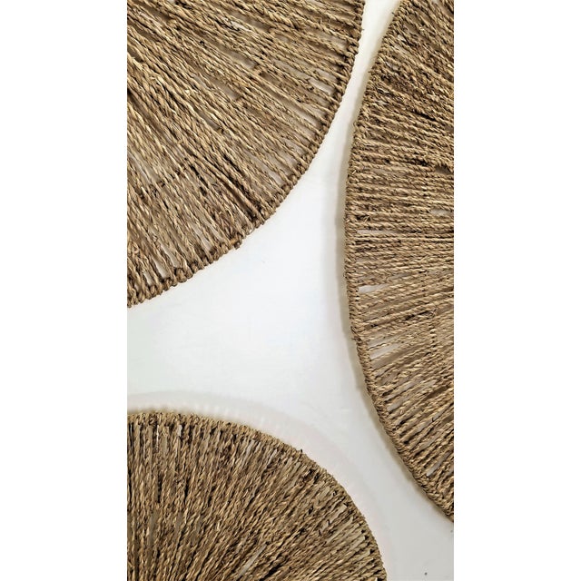 Wood Wall Sculptures Jute Trio Metal Frame For Sale - Image 7 of 9