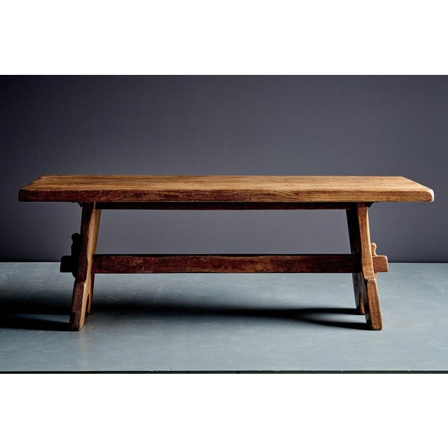 Brutalist Brutalist Oak Coffee Table from De Puydt, Belgium, 1970s For Sale - Image 3 of 11