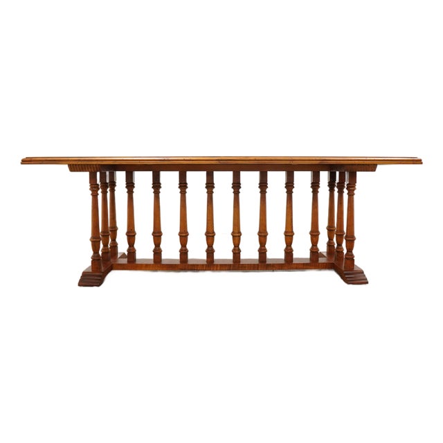 Vintage Century Furniture Trestle Dining Table For Sale