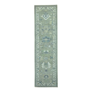 Turkish Oushak Rug 2'9" x 9'10" #19173 For Sale