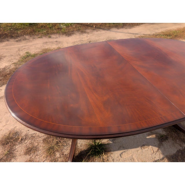 Large Regency-style extendable wooden table by Heldense. Length: 285cm Large Regency-style extendable wooden table by...