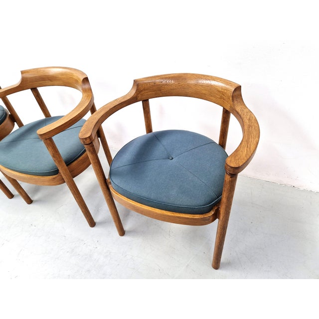 Wood Vintage M40 Chairs by Henning Jensen & Torben Valeur for Munch Møbler, 1970s, Set of 3 For Sale - Image 7 of 11
