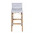 2020s Serienna 30 in. Seat Height Rectangular Rattan Low Back Bar Stool, White/Gray Dot / Natural Rattan Frame For Sale - Image 5 of 11