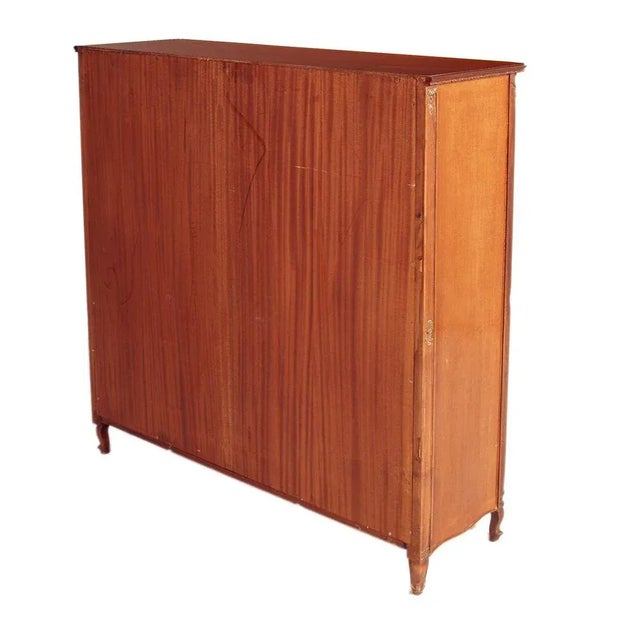 Open Bookcase in Neoclassical Carved Mahogany attributed to Bassanos Ebanistery, 1930s For Sale - Image 6 of 7