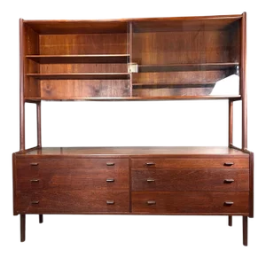 Mid Century Danish Teak Hans Wegner for Ry Mobler Floating Hutch