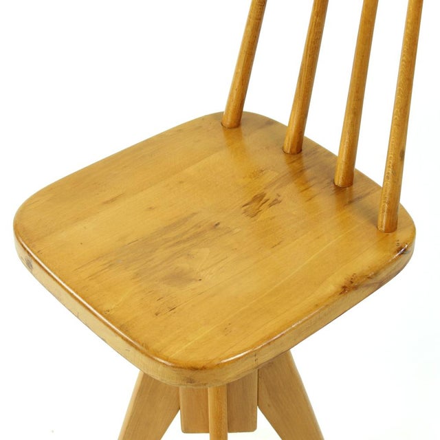 Mid-Century Piano Swivel Stool with Backrest, Former Czechoslovakia, 1960s For Sale - Image 4 of 13