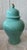 Ceramic Vintage Andrea by Sadek Japanese Turquoise Floral & Bird Ginger Jar For Sale - Image 7 of 11