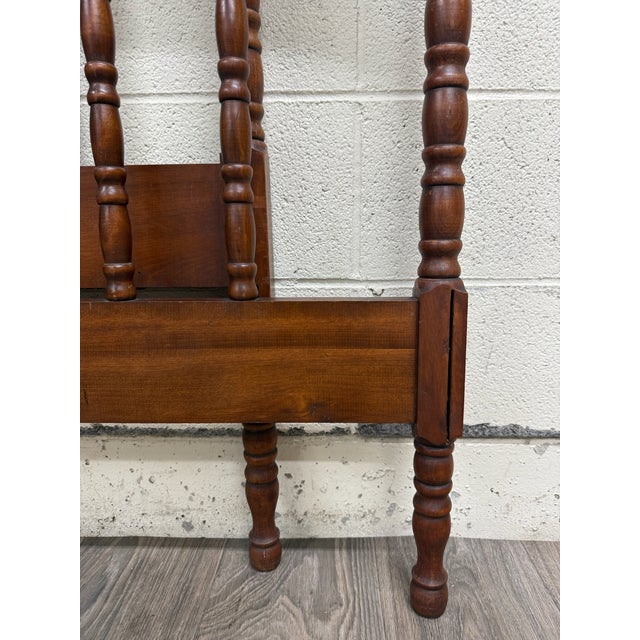 Vintage Full Size Jenny Lind Spindle Bed Spool Headboard and Footboard For Sale - Image 9 of 12