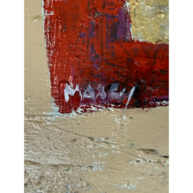 Abstract Mixed Media Metallic Abstract Original Artwork, Signed For Sale - Image 3 of 12
