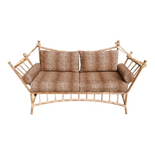 1960s Patinated Metal Knole Style Sofa For Sale