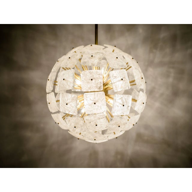 Metal Large Sputnik Rock Crystal Chandelier "Nova", Limited Edition For Sale - Image 7 of 10