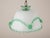 Mid-Century Modern Antique Murano Glass Pendant Light Arsenic Jade Light Green Opaline For Sale - Image 3 of 14