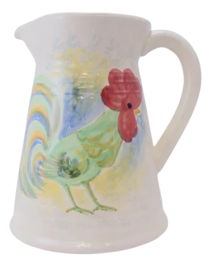 Vietri Italian Ceramic Rooster 11" Pitcher Vase