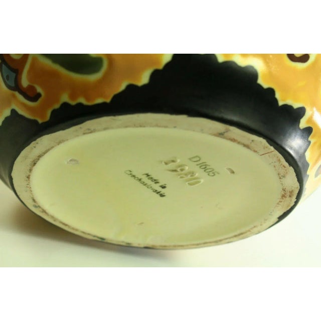 1920s Art Deco Studio Pottery Vases Made in Czechoslovakia- a Pair For Sale - Image 10 of 13