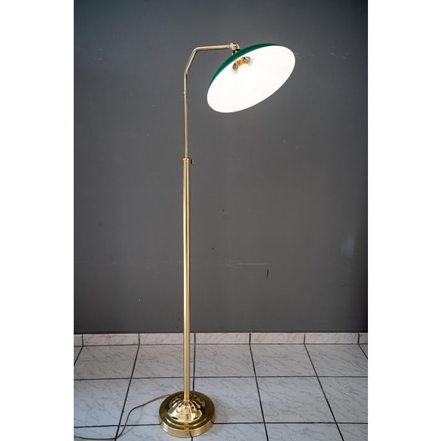 Adjustable Art Deco Floor Lamp with Original Green Shade, 1920s For Sale - Image 14 of 18