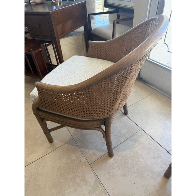 Pair of McGuire Caned Toboggan Arm Chairs For Sale In Los Angeles - Image 6 of 13