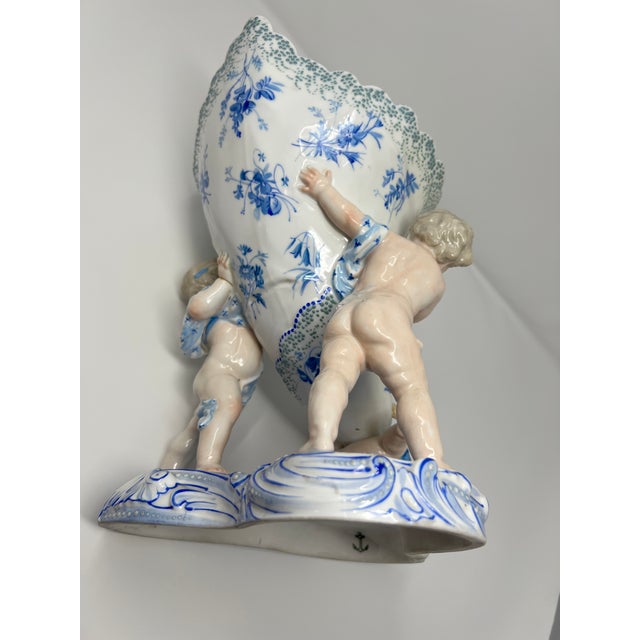 Antique Rococo-Revival Figural Spill Vase With Cherubs For Sale - Image 12 of 12