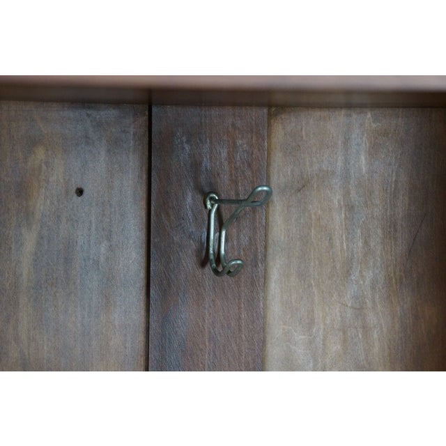 Brown Antique Quartersawn Oak Side by Side Murphy Bed Secretary Desk Armoire Cabinet For Sale - Image 8 of 18